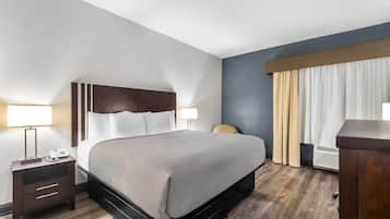 Room, 1 King Bed, Accessible, Non Smoking | Iron/ironing board, free WiFi