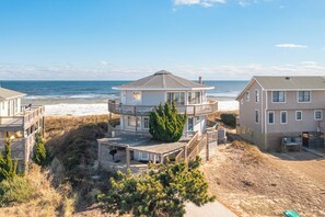 Exterior - Panoramic ocean views abound at this oceanfront Duck home by Sun Realty (Duck)