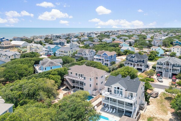 Exterior - Spacious pet-friendly oceanside Duck home w/ pool and hot tub! (Duck)