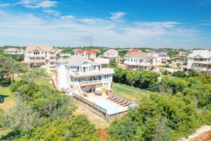 Exterior - Oceanside Corolla home w/ saltwater pool, hot tub, and elevator! (Corolla)