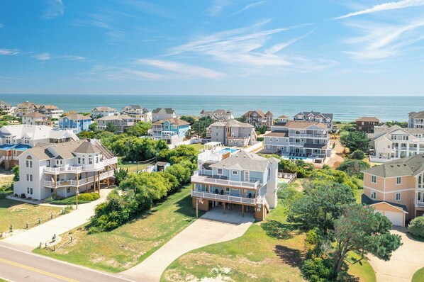 Exterior - Oceanside Corolla home w/ saltwater pool, hot tub, and elevator! (Corolla)