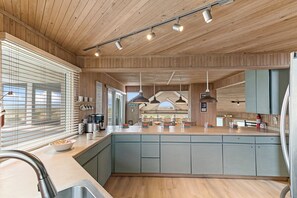 Fridge, microwave, oven, stovetop - Oceanfront home in Salvo w/ Private Pool & Hot Tub (Salvo)