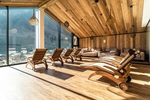 Un sauna, baño turco, masajes
