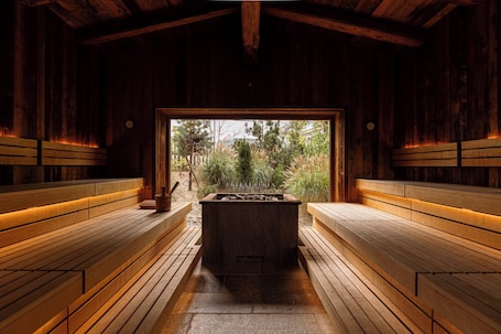 Un sauna, baño turco