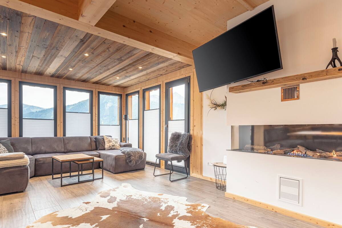 Premium Ferienhaus #62 mit Sauna & Whirlpool | Sistema de insonorización, cunas (de pago), wifi gratis