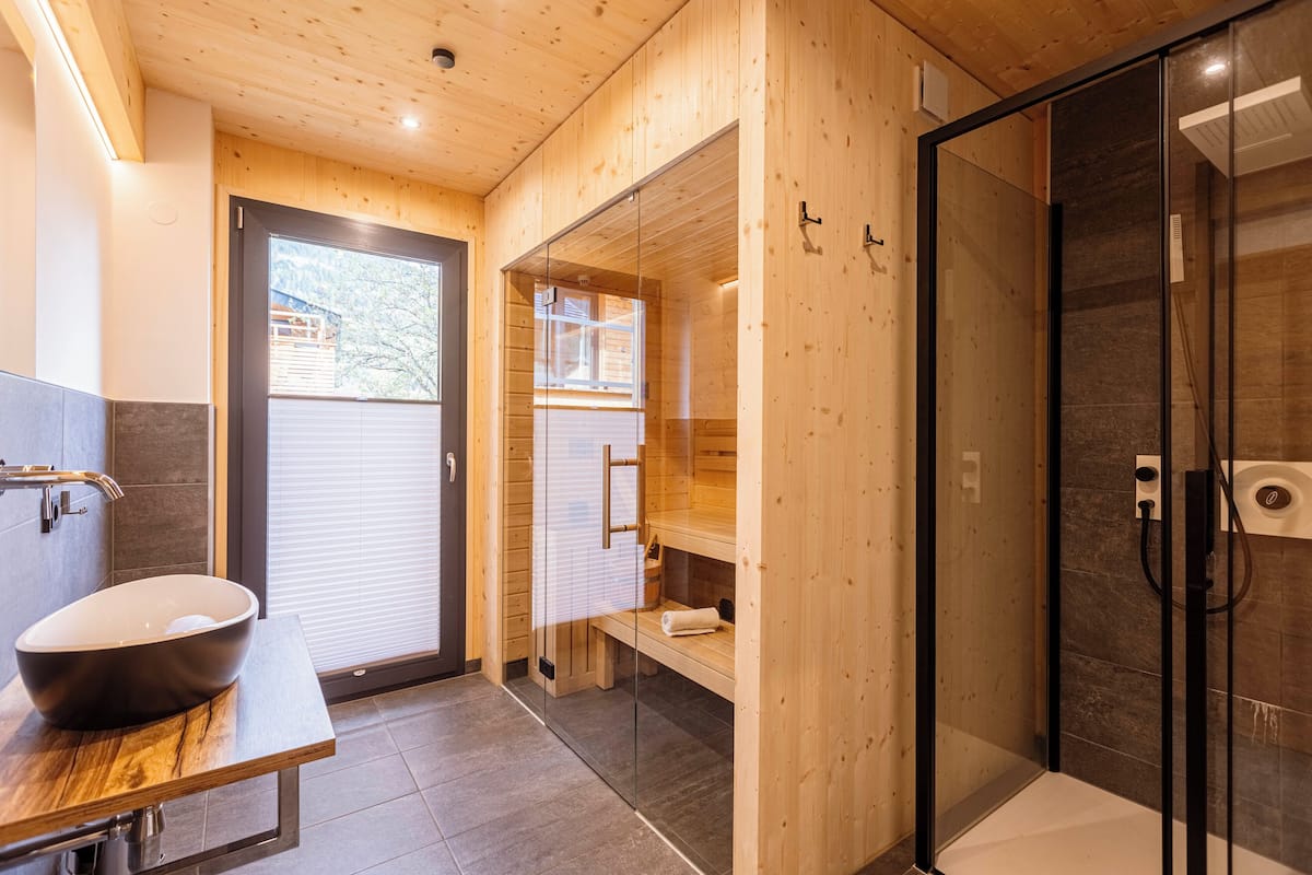 Ferienhaus # 5a mit Sauna und Pool | Wi-Fi ฟรี
