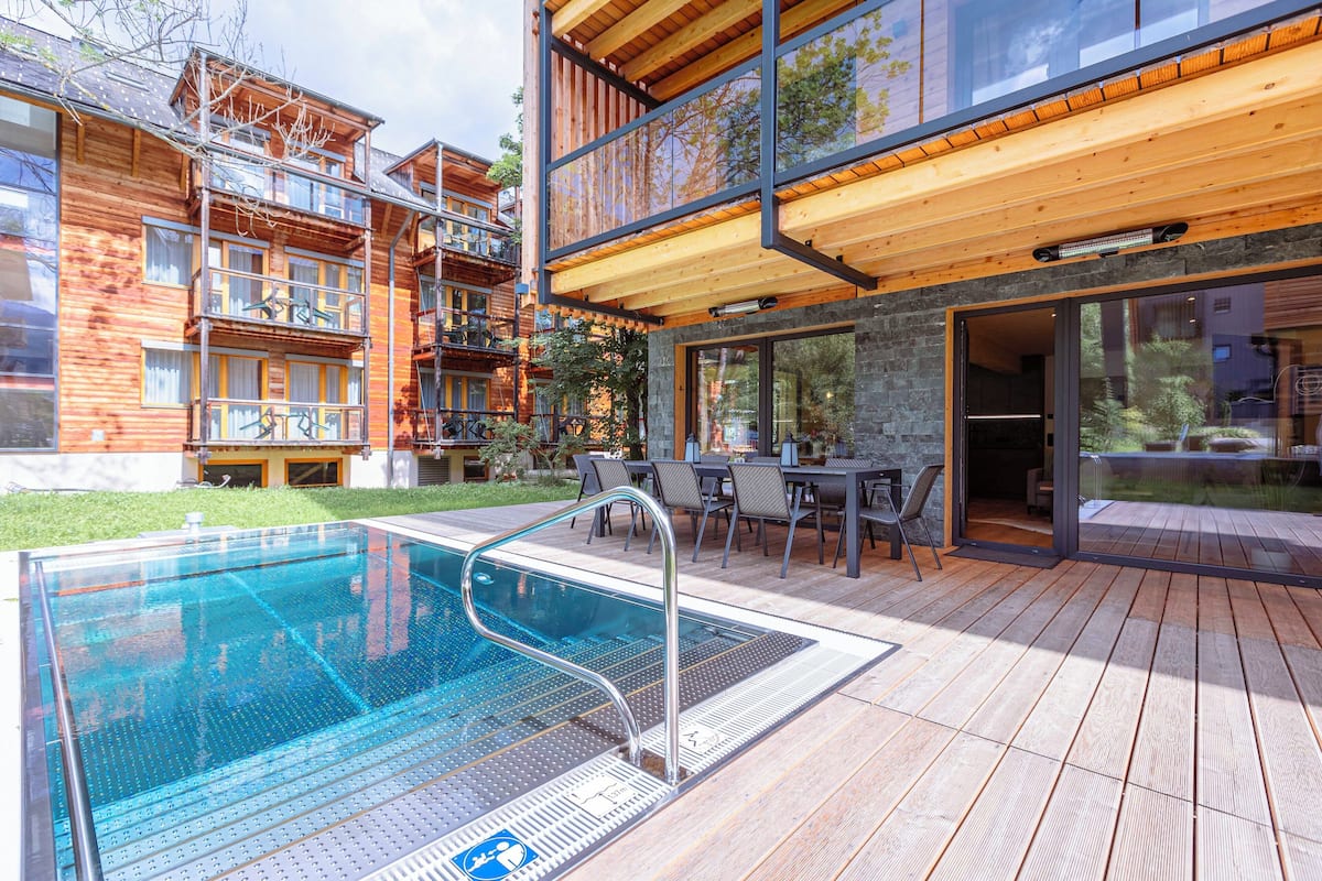 Ferienwohnung # 2a mit Sauna und Pool | Wi-Fi ฟรี