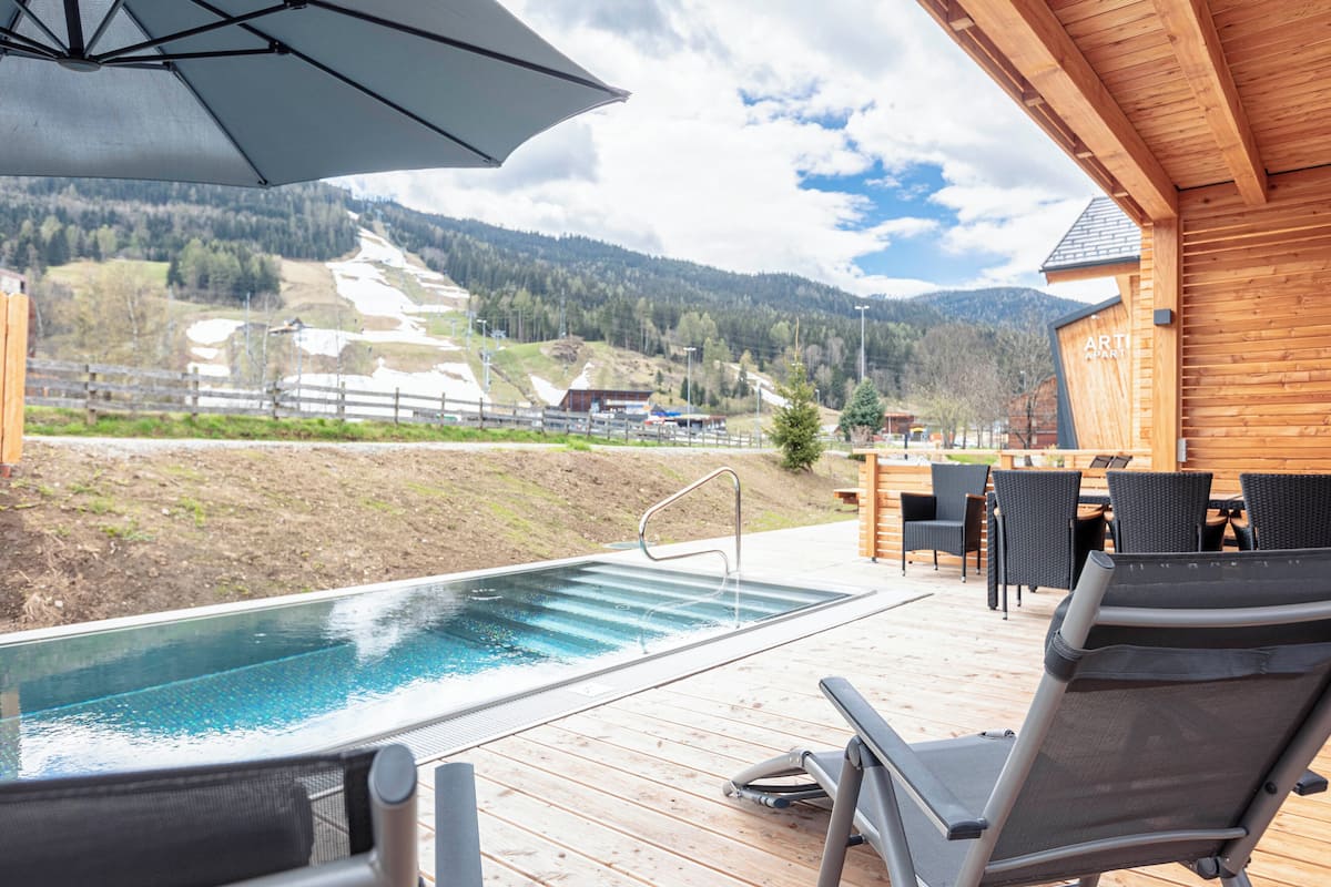 Ferienhaus # 7b mit Sauna und Pool | Wi-Fi ฟรี