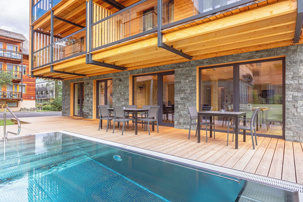 Ferienwohnung # 3a mit Sauna und Pool | Wi-Fi ฟรี