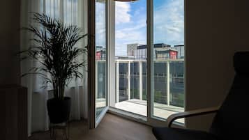 Deluxe-Apartment, Balkon, Stadtblick | Ausblick vom Zimmer