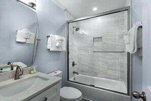 Shower, hair dryer, towels - Ocean Pier III 227 2BR Oceanfront Condo + Beach Access! (North Myrtle Beach)