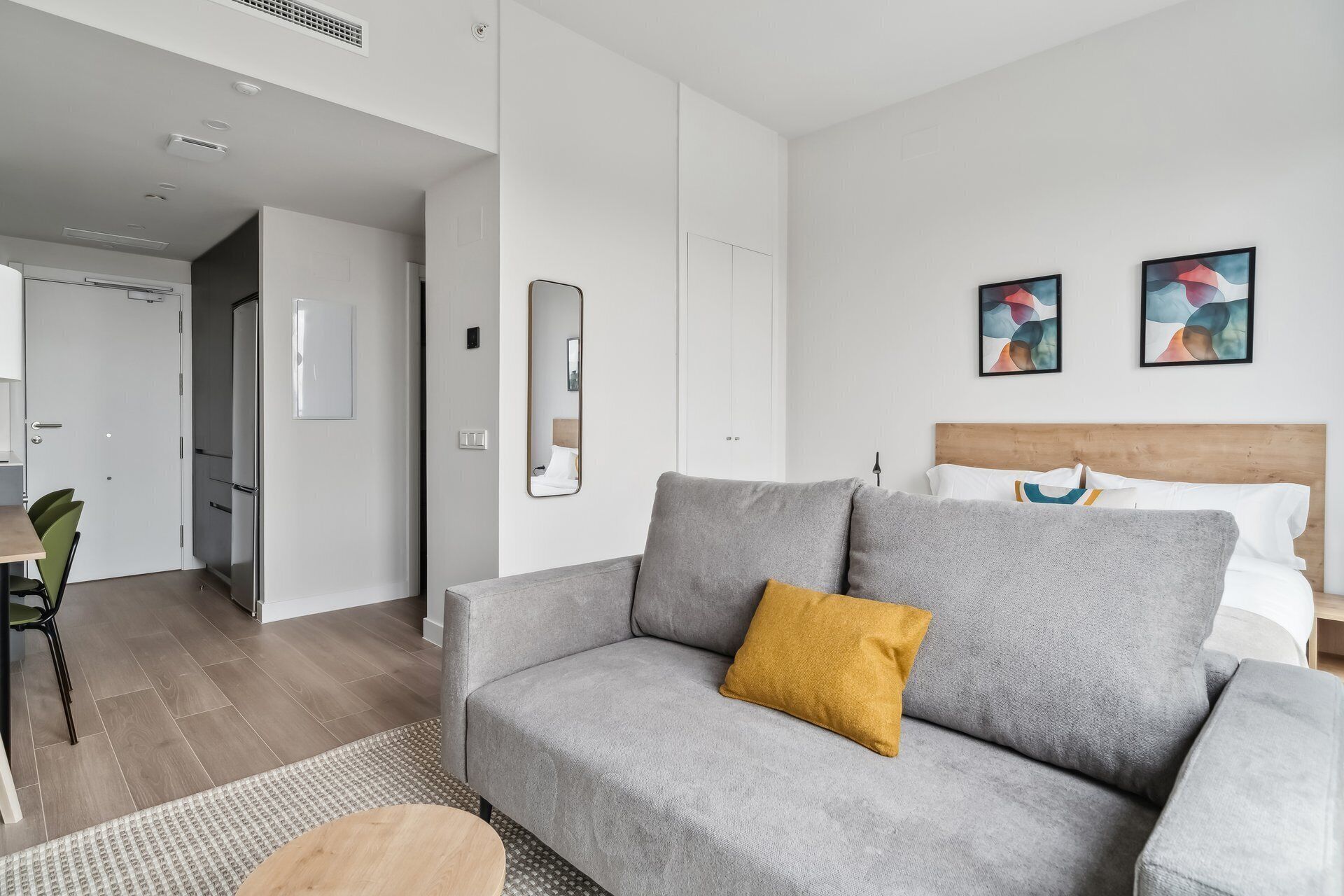 Premium bedding, down comforters, individually furnished, desk