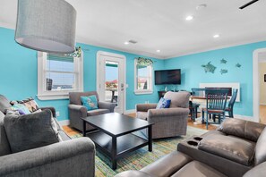 House, Multiple Beds (Aqua Skye) | Living area | TV - Aqua Skye (Navarre)