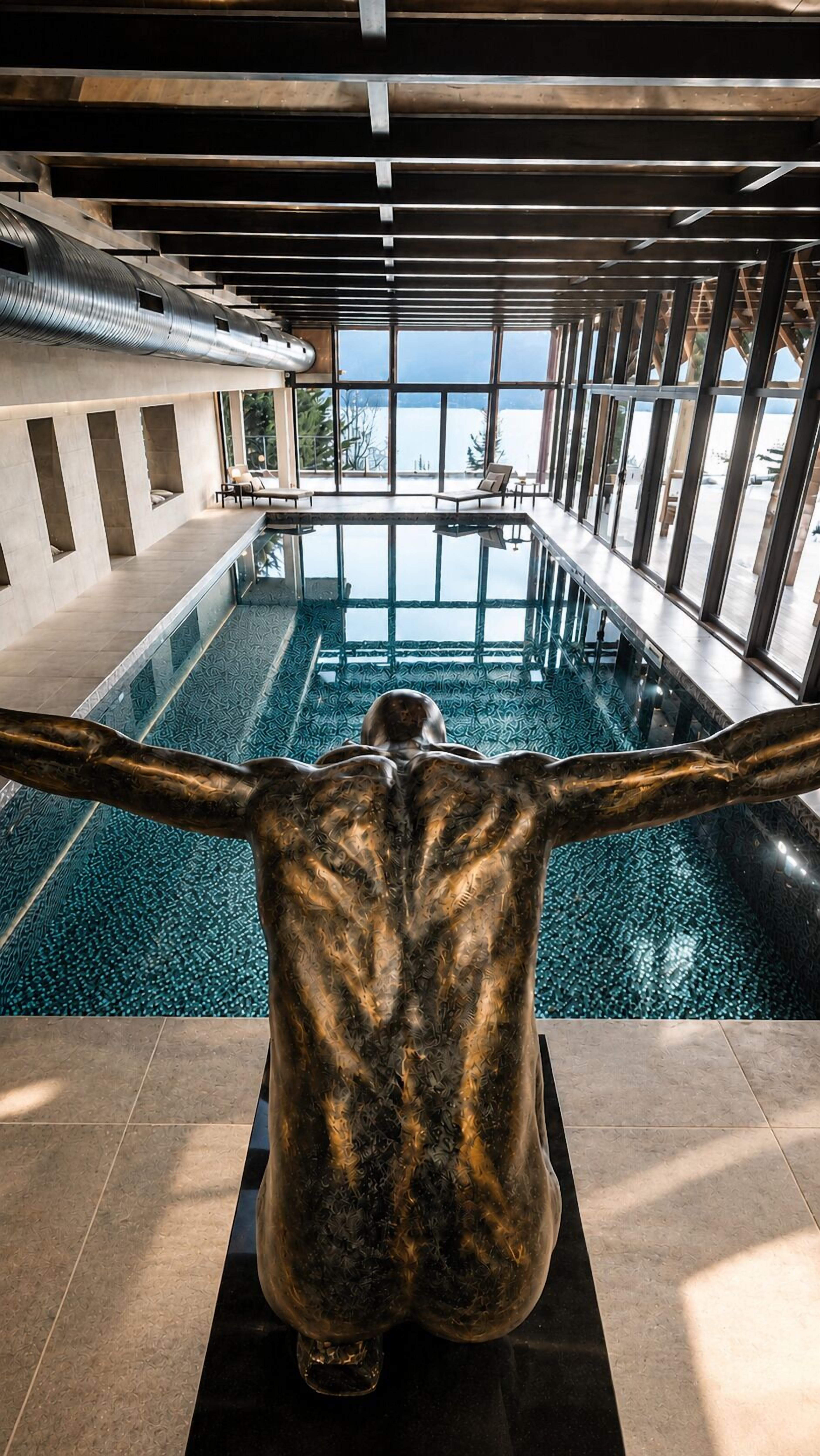 Indoor pool, a heated pool