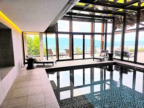 Indoor pool, a heated pool