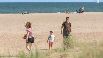 Vlak bij het strand