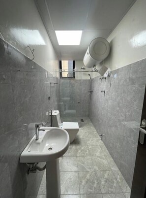 Towels, soap, toilet paper