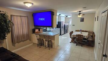 Smart TV, books, stereo