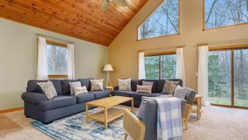 Smart TV, fireplace, video games