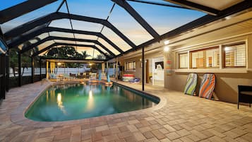 Outdoor pool, a heated pool