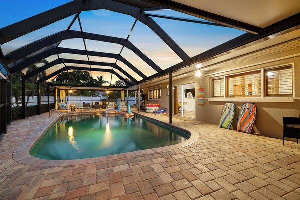 Outdoor pool, a heated pool