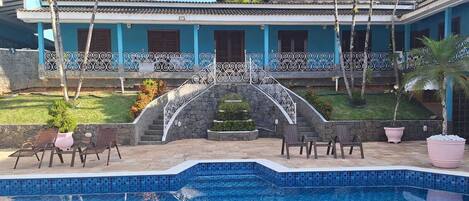 Comfort Triple Room, Private Bathroom, Pool View | Balcony