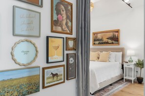 2 bedrooms, desk, travel crib, WiFi