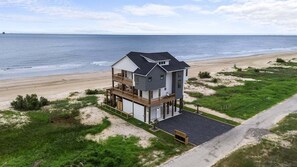 Exterior - Pool | Hot Tub | Beachfront | Fenced Yard (Crystal Beach)