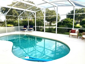 Outdoor pool, a heated pool