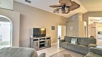 Villa, Multiple Beds, Pool Access, Pool View (4 Bed Villa in Kissimmee, Orlando) | Living area | 42-inch flat-screen TV with digital channels