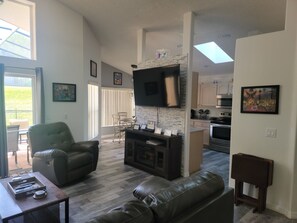 House, Multiple Beds, Pool Access, Pool View (8054 Hidden Gem) | Living area | 42-inch flat-screen TV with digital channels
