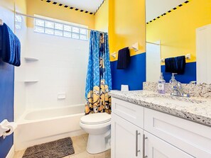 Hair dryer, towels
