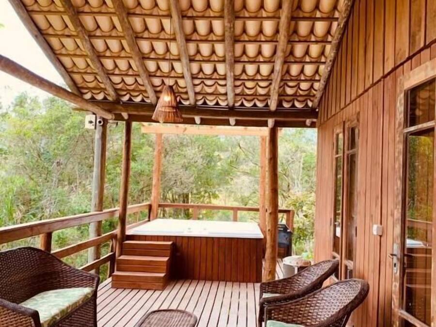 Deluxe bungalow, uitzicht op vallei | Terras