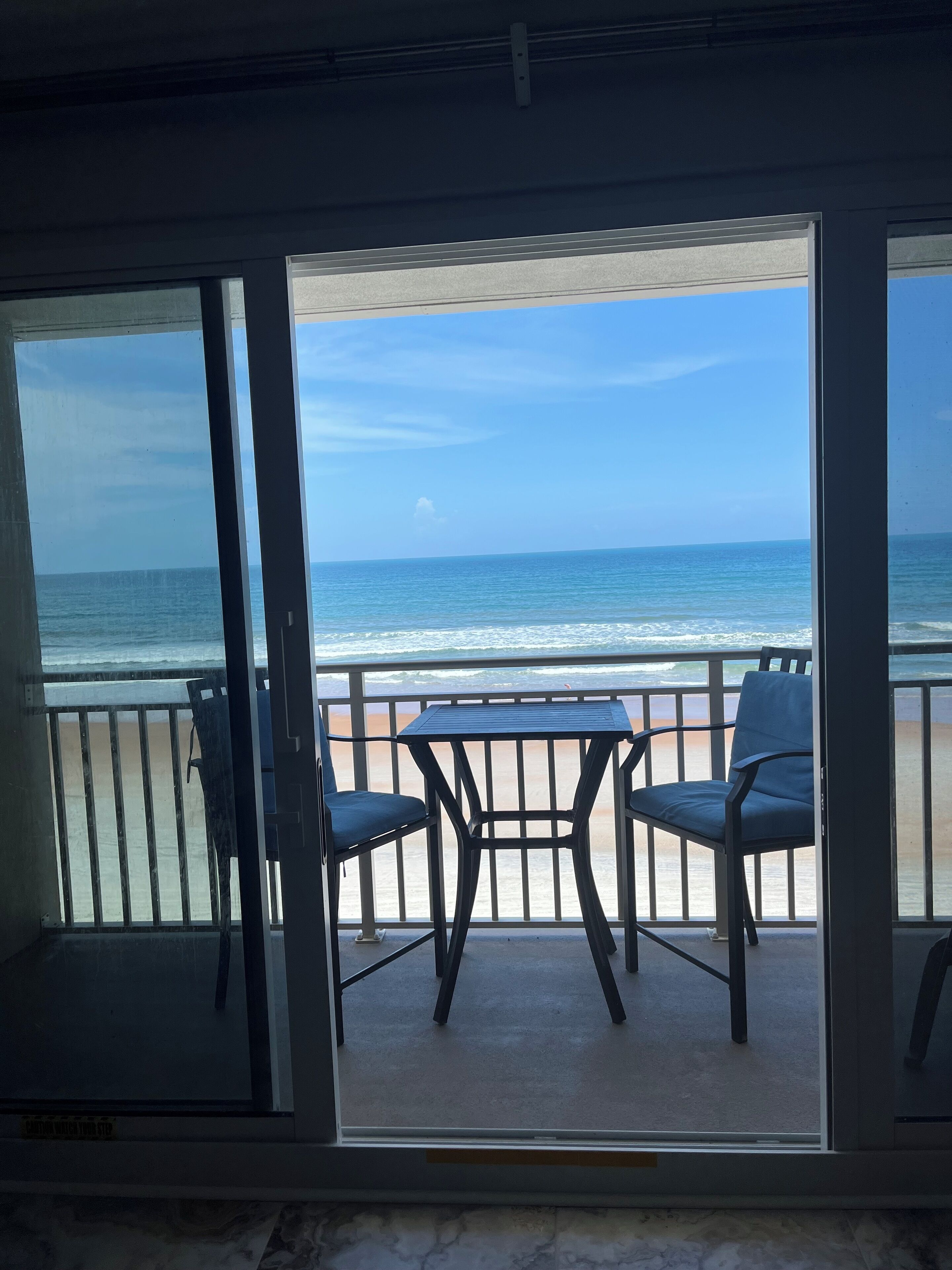 View of ocean off of balcony