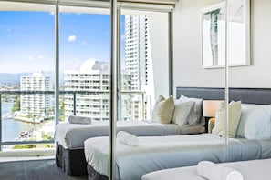 2 bedrooms, in-room safe, iron/ironing board, internet