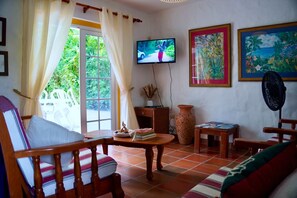 Smart TV, libros y estéreo