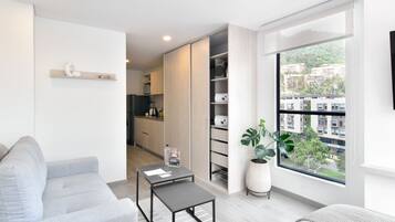 Estudio (910) | Zona de estar | Una televisión