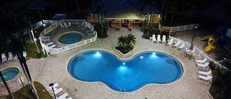 Outdoor pool, a heated pool