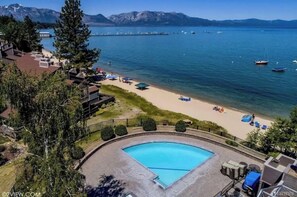 Outdoor pool - Lakeland Village #498-The Pad-1mi Heavenly DT PrivBeach Jacuzzi Family Friendly  (South Lake Tahoe)