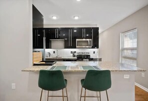 Comfort Apartment, Patio, City View | Private kitchen