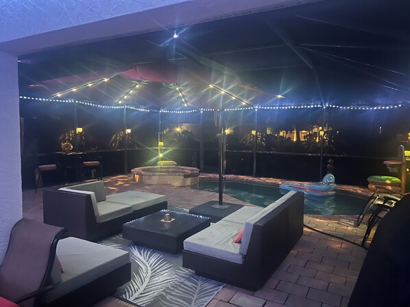 Outdoor pool, a heated pool