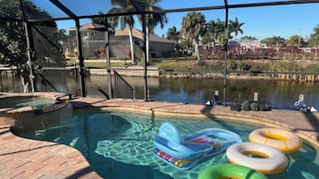Outdoor pool, a heated pool