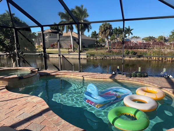 Outdoor pool, a heated pool