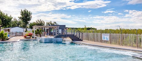 A heated pool