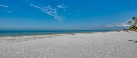 Playa en los alrededores, camastros y toallas de playa