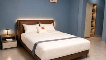 Premium bedding, down duvets, Select Comfort beds, blackout curtains