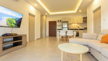 Basic Condo, Mountain View | Living area | Flat-screen TV