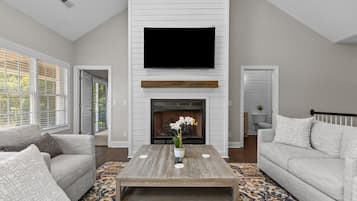 TV connectée, cheminée