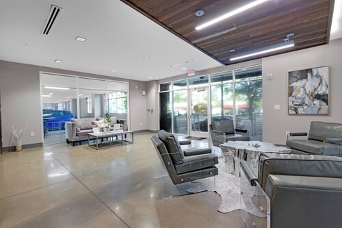 Lavish one bedroom apartment in downtown Birmingham with rooftop stadium views.