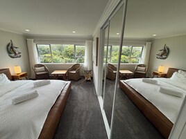 2 habitaciones, ropa de cama de alta calidad y colchones Tempur-Pedic 